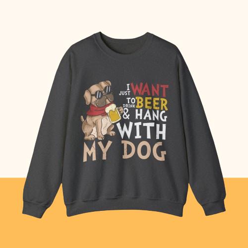 Heavy Blend™ Crewneck Sweatshirt "Beer and Dogs"