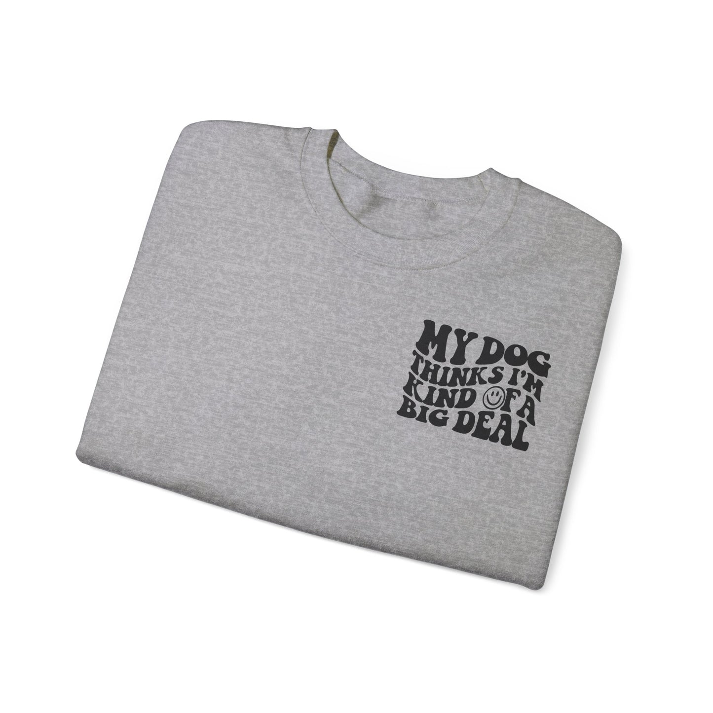 Backprint Heavy Blend™ Crewneck Sweatshirt "Big Deal"