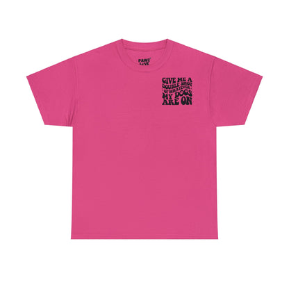 Backprint Baumwolle T-Shirt "Doubleshot" Farbe: Pink| Pawzlove