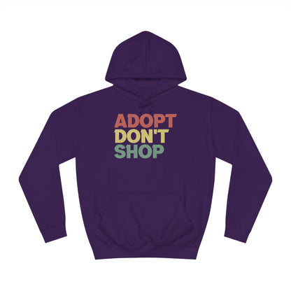 College Hoodie "Adopt don't shop" Farbe: Violett| Pawzlove