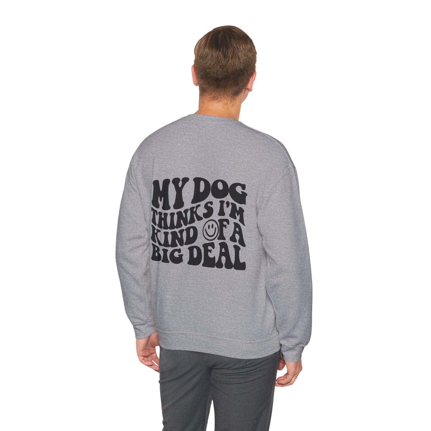 Backprint Heavy Blend™ Crewneck Sweatshirt "Big Deal"