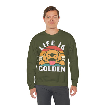 Heavy Blend™ Crewneck Sweatshirt "Life is Golden"