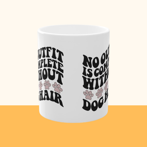 Weiße Tasse "Dog Hair" Volumen: 0.33 Liter| Pawzlove