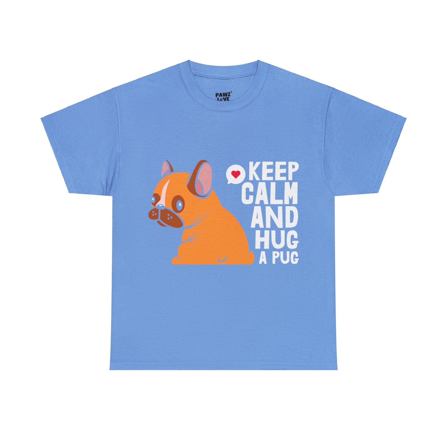 Baumwolle T-Shirt "Keep calm" Farbe: Blau| Pawzlove