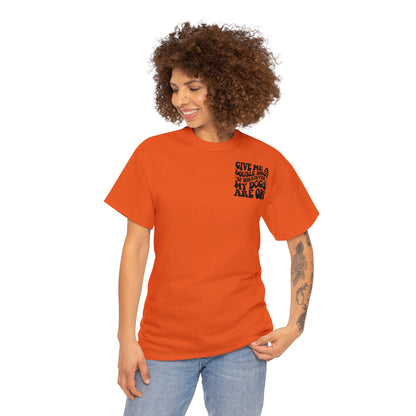 Backprint Baumwolle T-Shirt "Doubleshot" Farbe: Hellgrau| Pawzlove