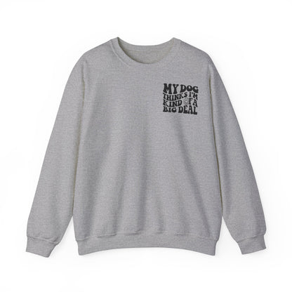 Backprint Heavy Blend™ Crewneck Sweatshirt "Big Deal"