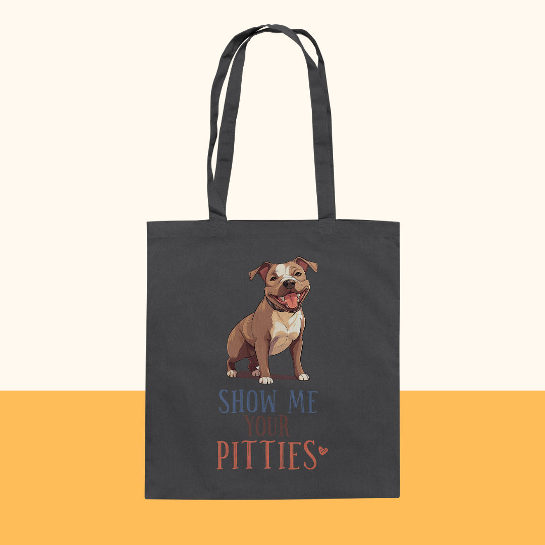 Baumwolltasche "Pitties" Farbe: Weiß| Pawzlove