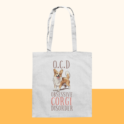 Baumwolltasche "Corgi" Farbe: Weiß| Pawzlove