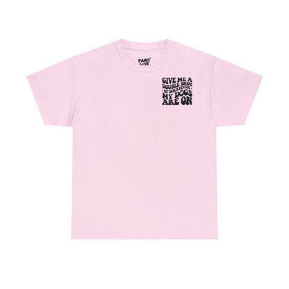 Backprint Baumwolle T-Shirt "Doubleshot" Farbe: Pink (hell)| Pawzlove