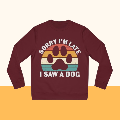 Changer Sweatshirt "I saw a Dog" Farbe: Schwarz| Pawzlove