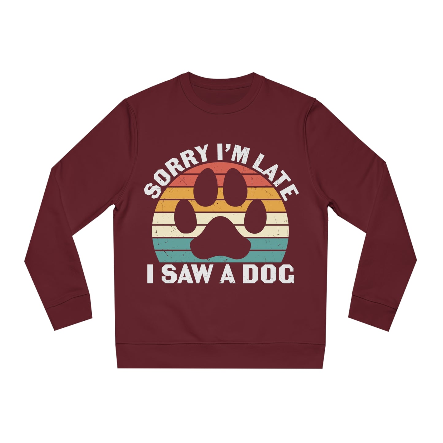 Changer Sweatshirt "I saw a Dog" Farbe: Burgundrot| Pawzlove