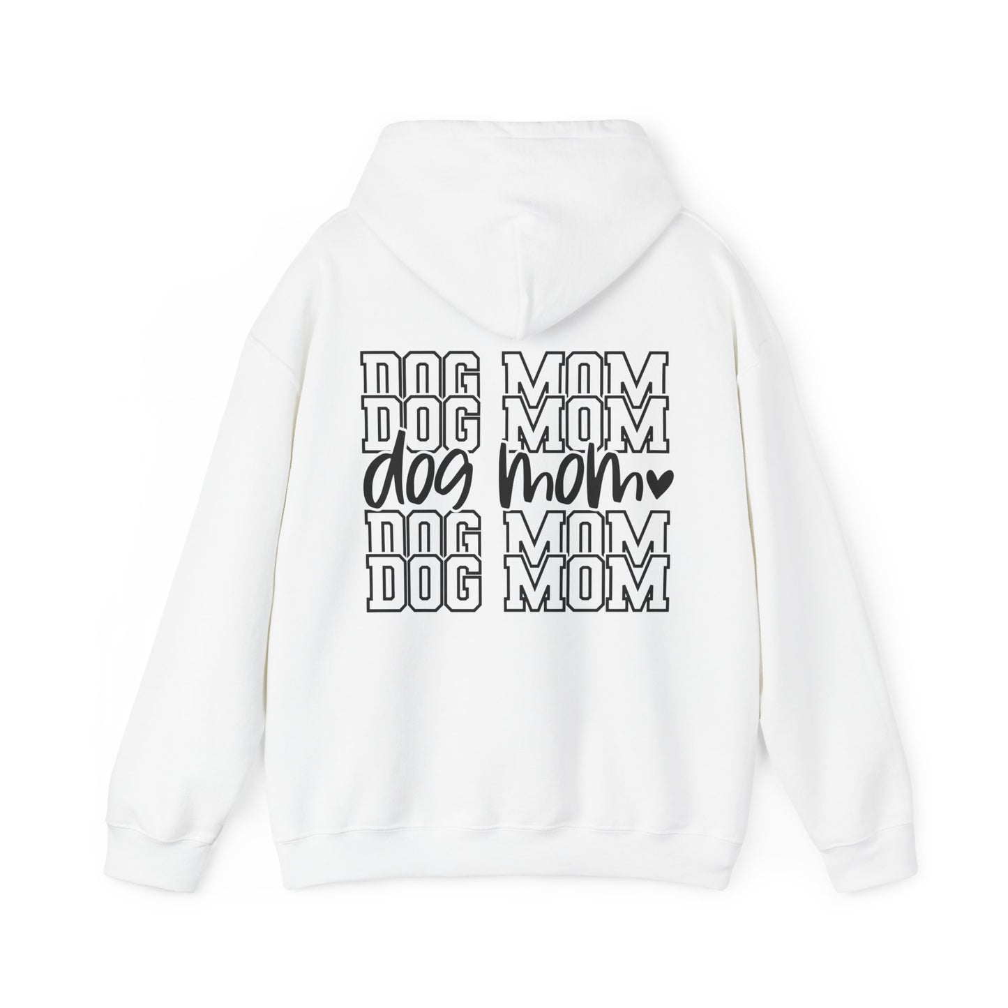 Backprint Heavy Blend™ Hooded Sweatshirt "Dog Mom"