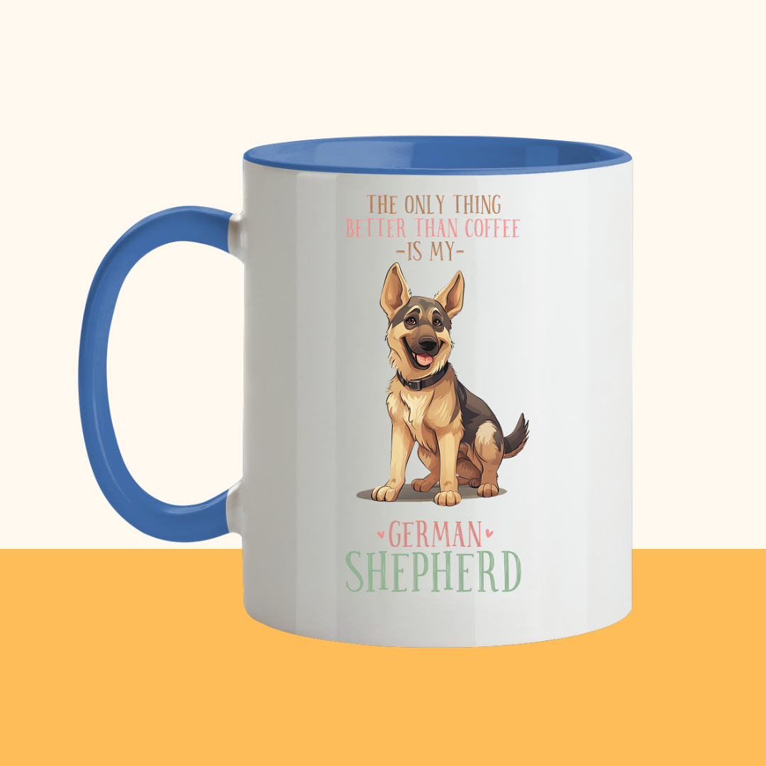 Zweifarbige Tasse "Shepherd" Farbe: Altrosa| Pawzlove