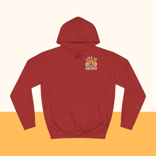 College Hoodie "Life is golden" Farbe: Grün| Pawzlove