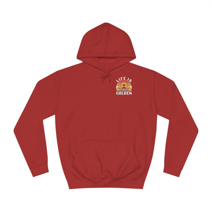 College Hoodie "Life is golden" Farbe: Rot| Pawzlove