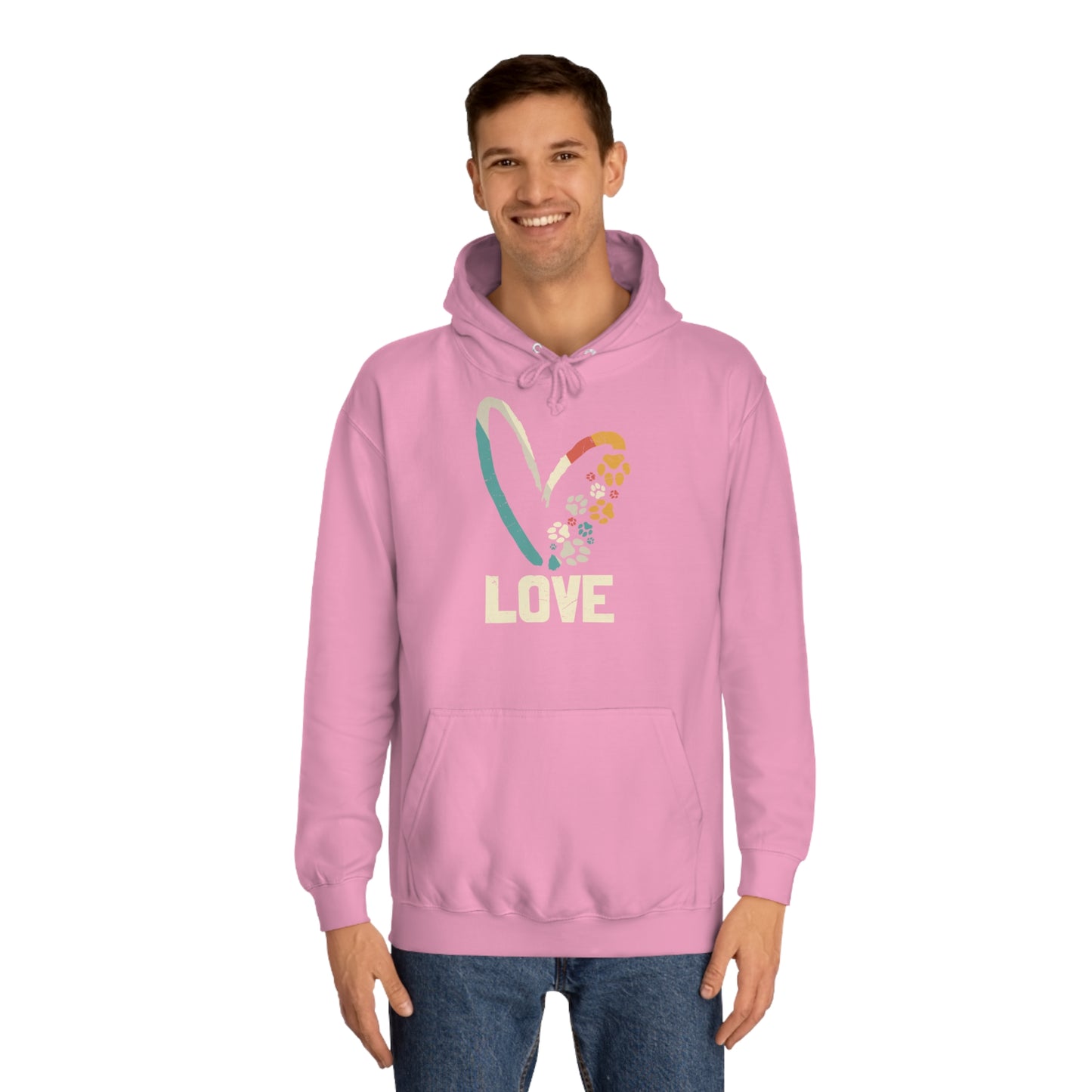 College Hoodie "LOVE" Farbe: Rot| Pawzlove