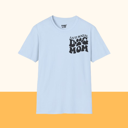 Backprint Softstyle T-Shirt "Anti Social Dog Mom"