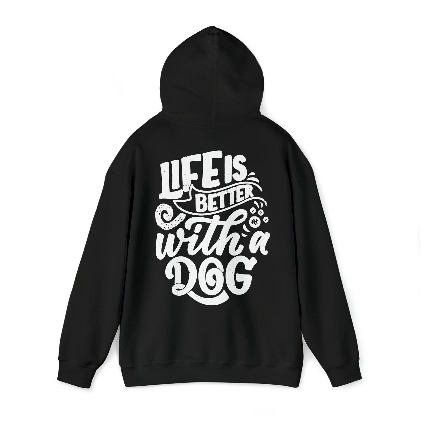 Heavy Blend™ Hooded Sweatshirt "Life is better with a Dog"