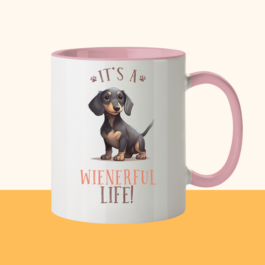 Zweifarbige Tasse "Wienerful Life"