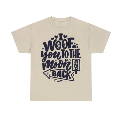 Baumwolle T-Shirt "I WOOF YOU" Farbe: Sand| Pawzlove