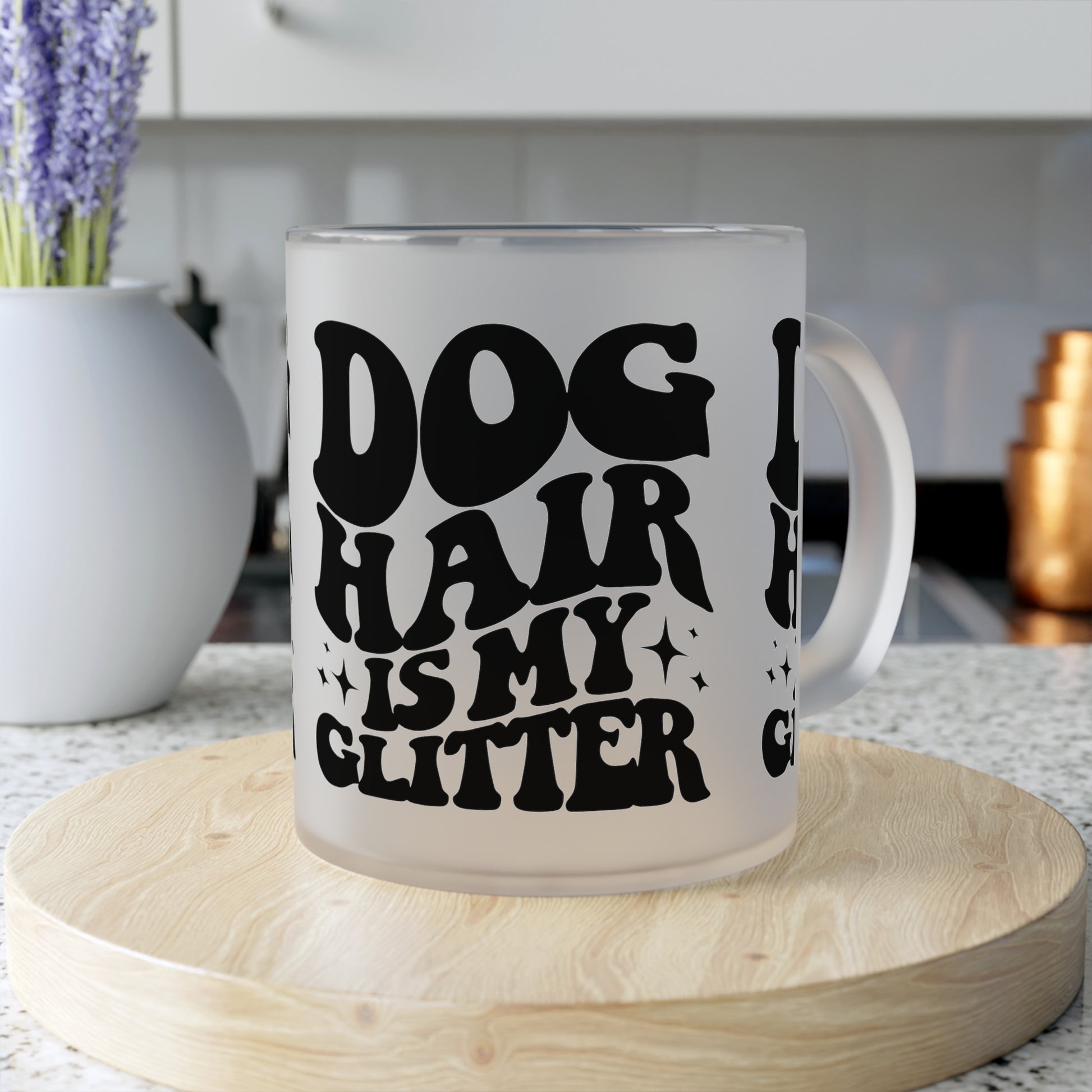 Milchglas "Dog Hair is my Glitter" Volumen: 0.33 Liter| Pawzlove