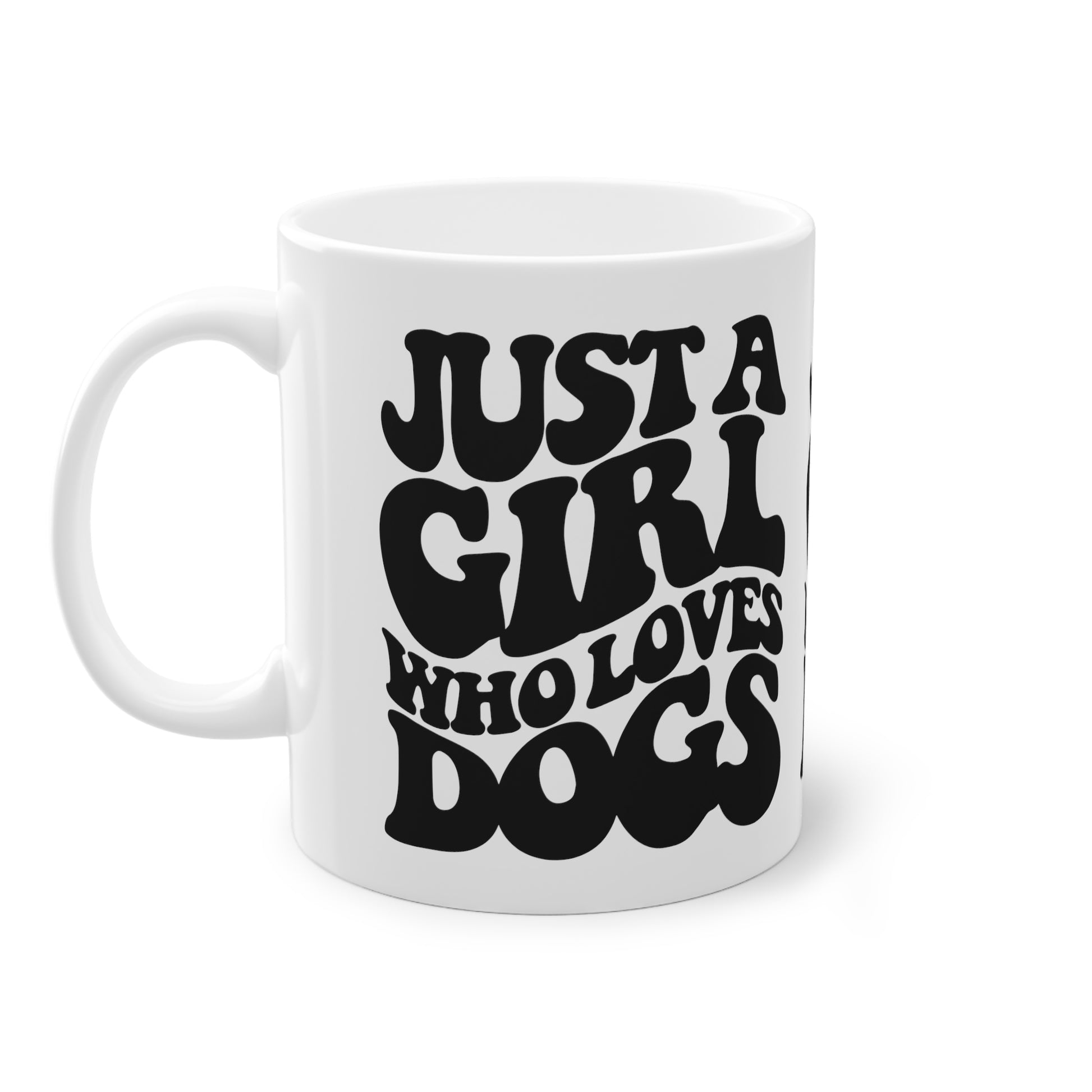 Weiße Tasse "Just a Girl who loves Dogs" Volumen: 0.33 Liter| Pawzlove