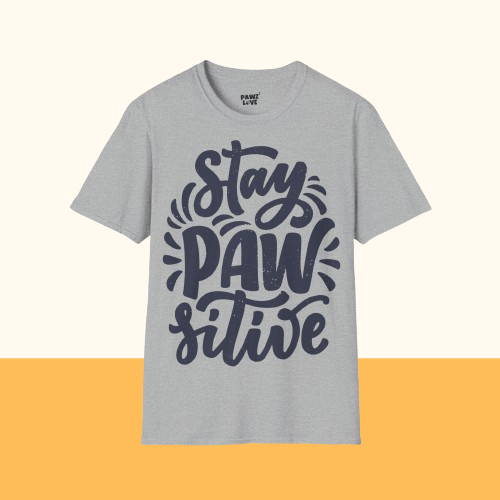 Softstyle T-Shirt "Stay pawsitive"