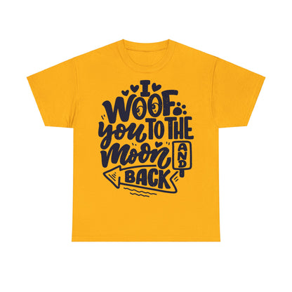 Baumwolle T-Shirt "I WOOF YOU" Farbe: Gold| Pawzlove