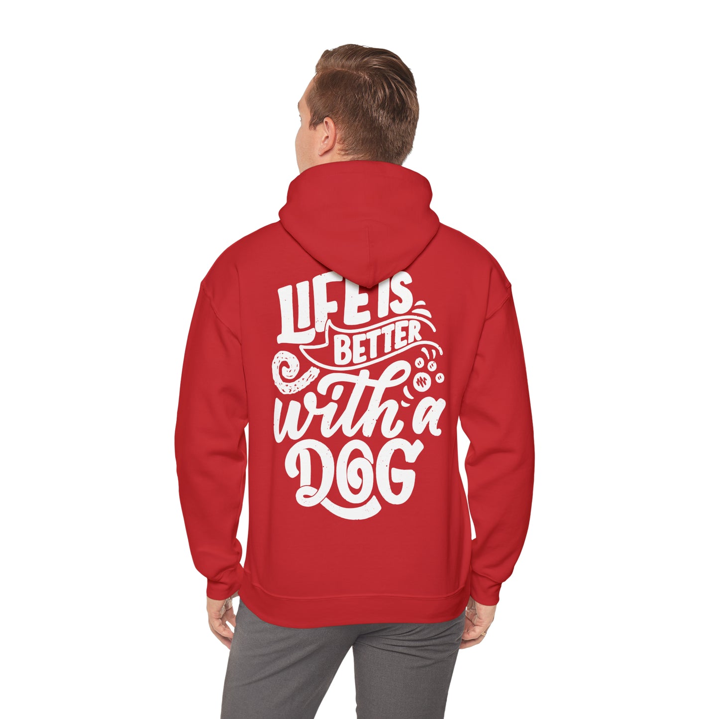 Heavy Blend™ Crewneck Sweatshirt "Life is better with a Dog"