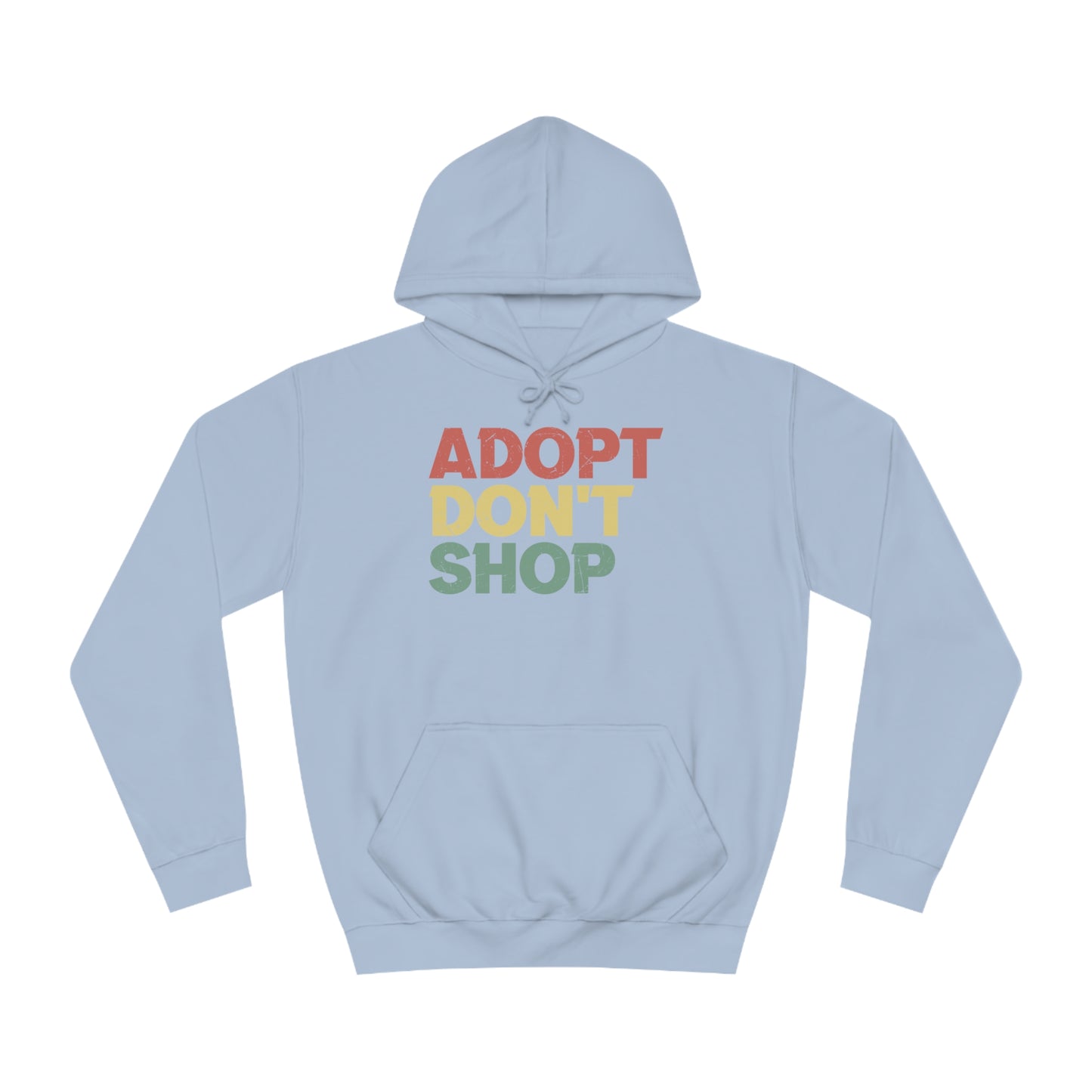 College Hoodie "Adopt don't shop" Farbe: Himmelblau| Pawzlove