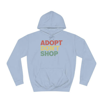 College Hoodie "Adopt don't shop" Farbe: Himmelblau| Pawzlove