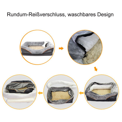 JOYELF XLarge Gedächtnisschaum Hundebett orthopädisches Hundebett & Sofa mit abnehmbarem waschbarem Bezug und Quietschspielzeug als Geschenk