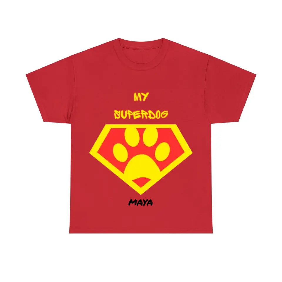 Personalisiertes Ultra Baumwolle T-Shirt "MY SUPERDOG"