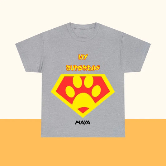 Personalisiertes Ultra Baumwolle T-Shirt "MY SUPERDOG"