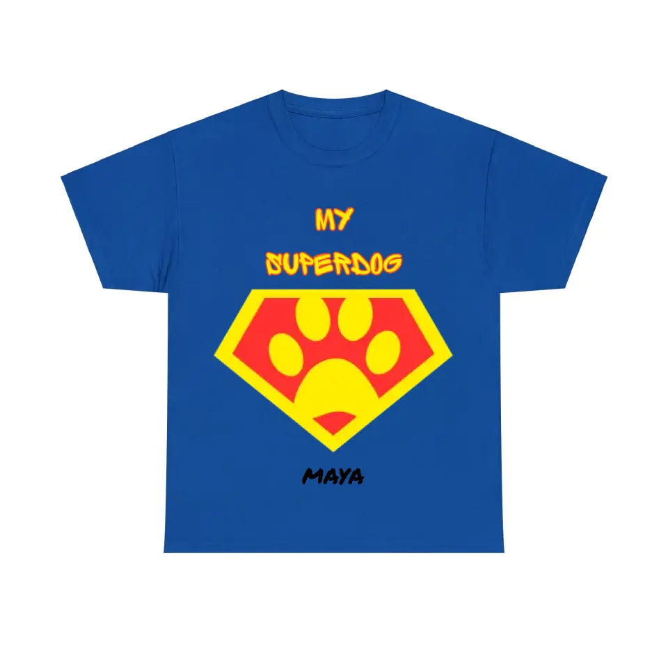 Personalisiertes Ultra Baumwolle T-Shirt "MY SUPERDOG"