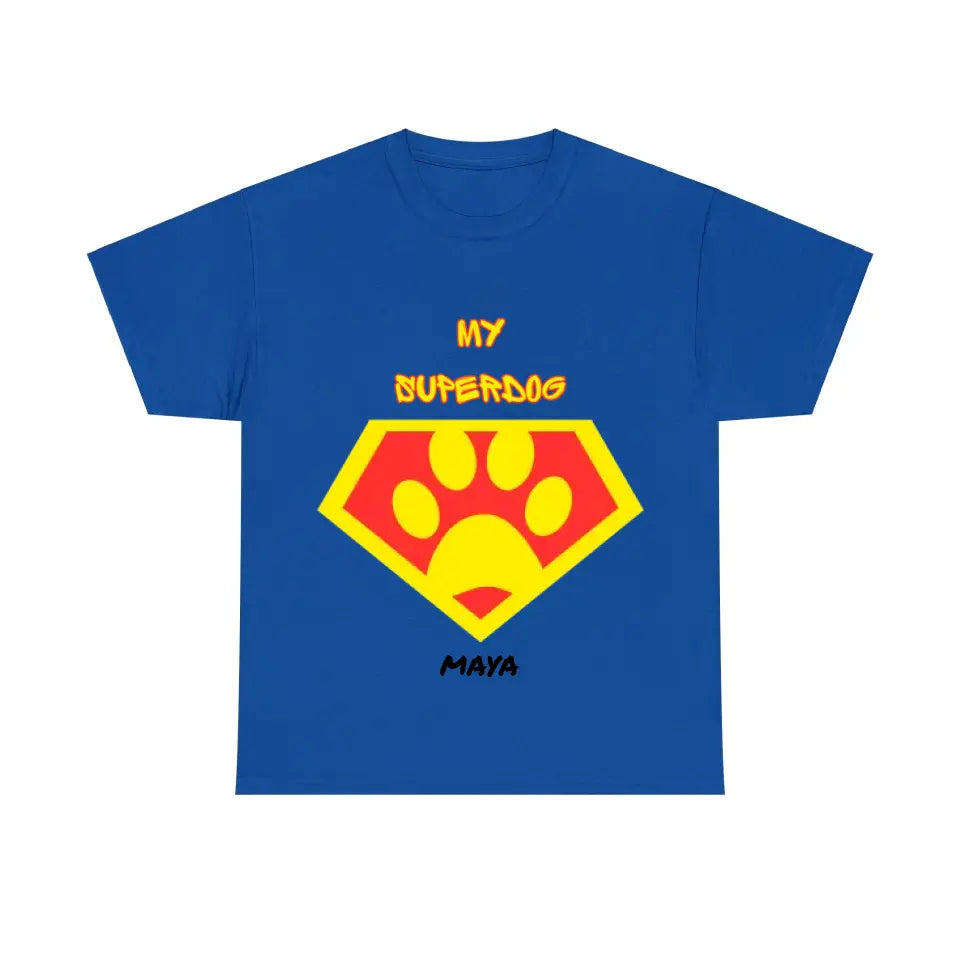 Personalisiertes Ultra Baumwolle T-Shirt "MY SUPERDOG"