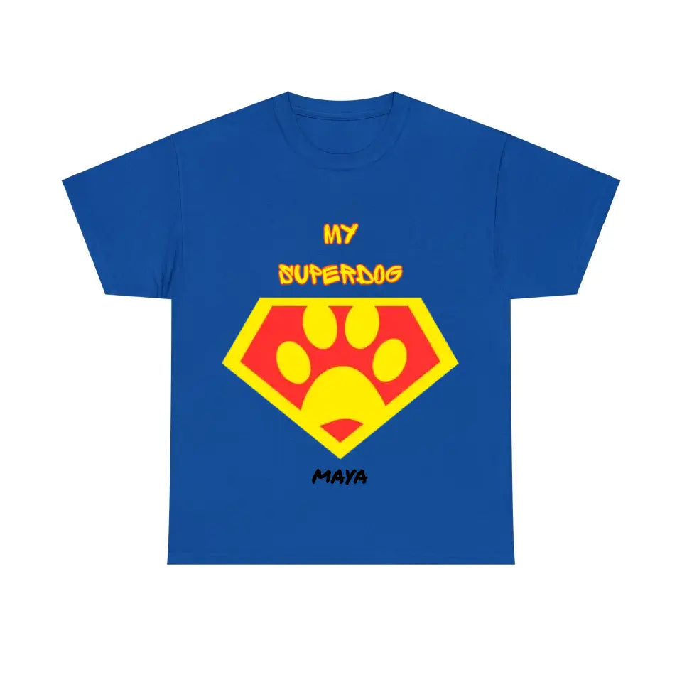 Personalisiertes Ultra Baumwolle T-Shirt "MY SUPERDOG"