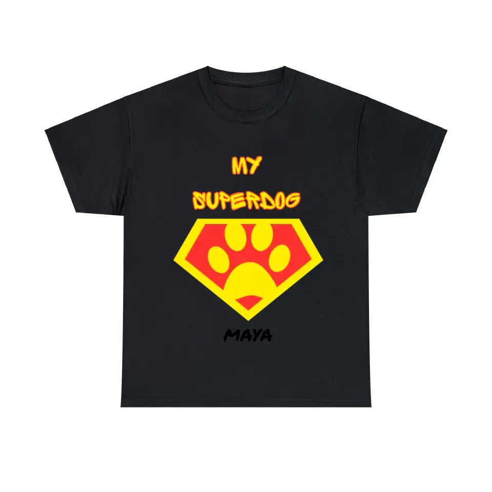 Personalisiertes Ultra Baumwolle T-Shirt "MY SUPERDOG"