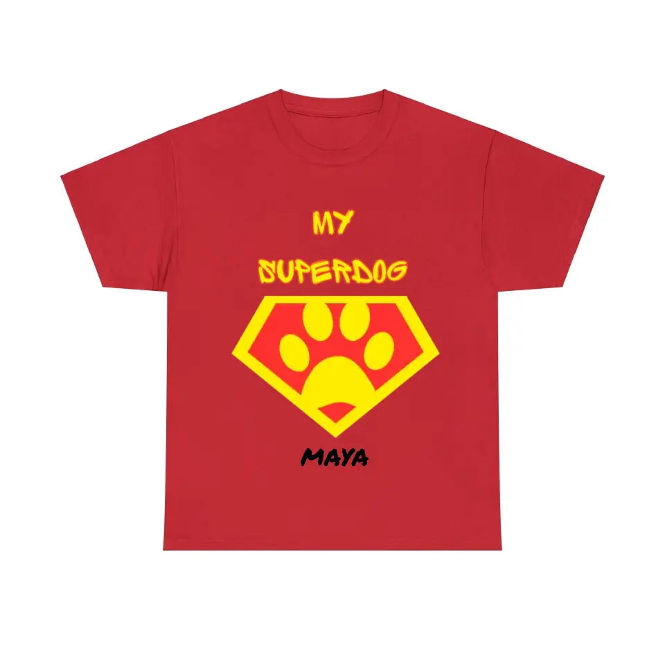 Personalisiertes Ultra Baumwolle T-Shirt "MY SUPERDOG"