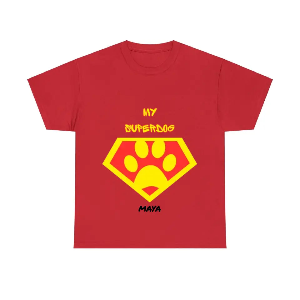 Personalisiertes Ultra Baumwolle T-Shirt "MY SUPERDOG"