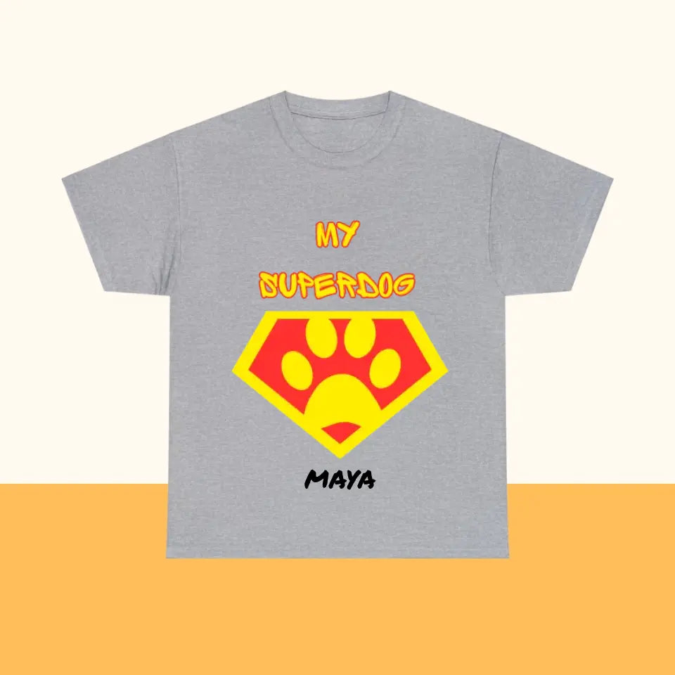 Personalisiertes Ultra Baumwolle T-Shirt "MY SUPERDOG"