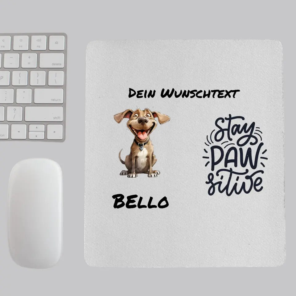 Personalisiertes Mousepad "Lustiger Hund"