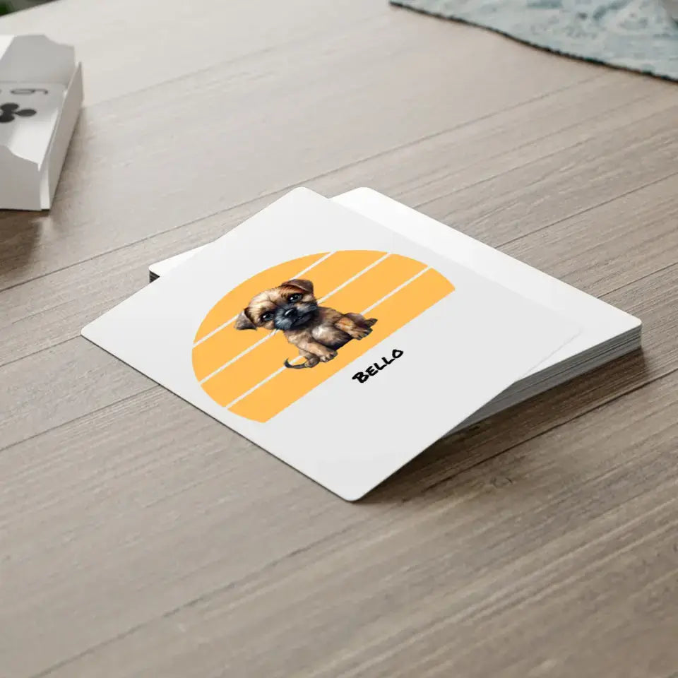 Personalisiertes Kartenspiel "Puppy" - mit Namen und Design Deines Babyhundes | Pawzlove