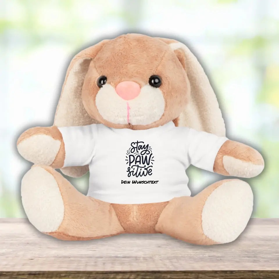 Personalisiertes Bär Plüschtier mit Spruch Produkte: Plüschtier mit T-Shirt - PAWZLOVE