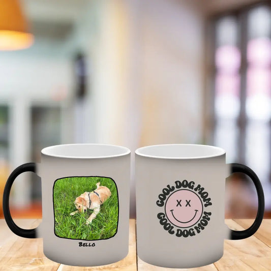 Personalisierte magische Tasse mit Spruch und Foto Deines Haustieres