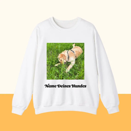 Personalisiertes Crewneck Sweatshirt mit Foto und Namen Deines Haustieres