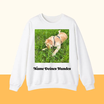 Personalisiertes Crewneck Sweatshirt mit Foto und Namen Deines Haustieres