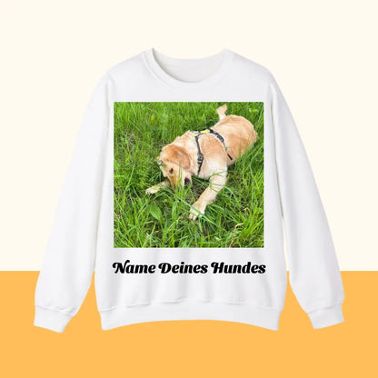 Personalisiertes Crewneck Sweatshirt mit Foto und Namen Deines Haustieres