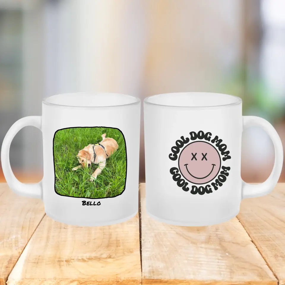 Personalisierte Tasse mit Foto und Spruch Produkte: Milchglas mit Foto - PAWZLOVE