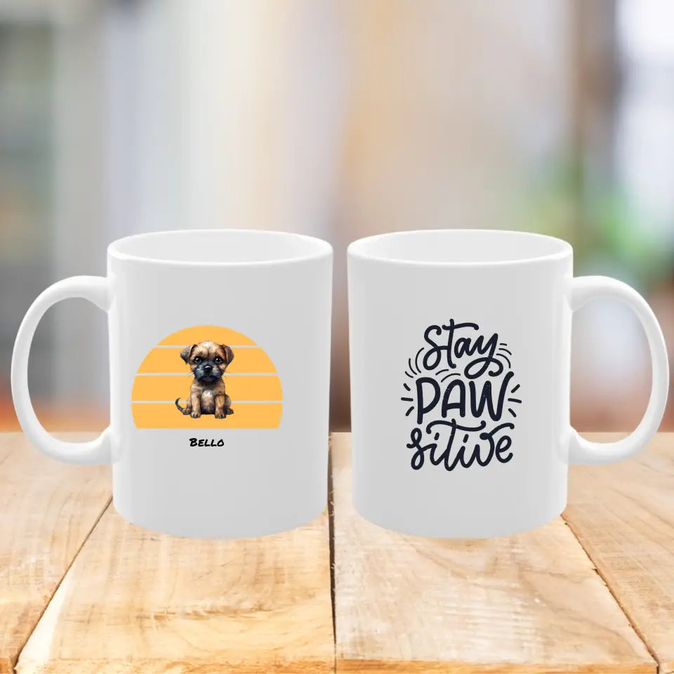 Personalisierte Tasse mit Namen, Spruch und Tierdesign Produkte: Tasse (Weiß) - PAWZLOVE